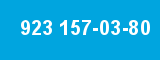 923 157-03-80 923 157-03-80